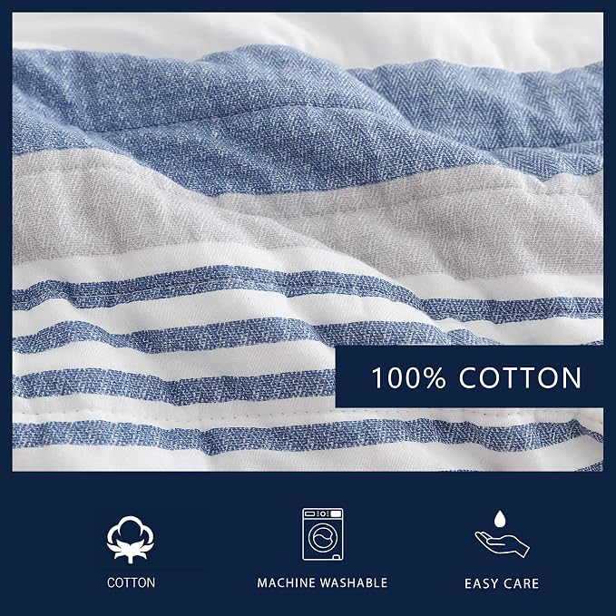 Nautica - King Quilt Set, Reversible Cotton Bedding - Image 7