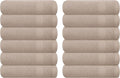 GLAMBURG Ultra Soft 12-Piece Washcloths Set 13x13-100% Ringspun Cotton by GLAMBURG