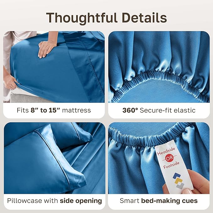 California Design Den Soft Twin Size 100% Cotton Sheet Sets, 400 Thread Count - Image 5