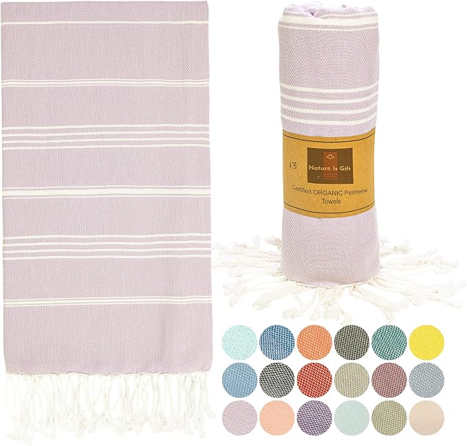 Beach Towel 100% Cotton Turkish Beach Towel Adult 38x70 Inch Pre-washed by NatureIsGift