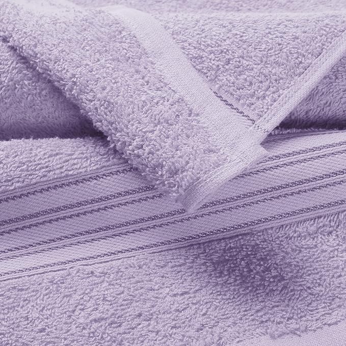 BOUTIQUO 6 Pack Cotton Towel Set, Contains 2 Bath Towels 28x55 inch, 2 Hand - Image 2