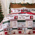 PPOLCA Christmas Twin Quilt Bedding Set, 2-Piece Snowman Printed Lightweight by PPOLCA