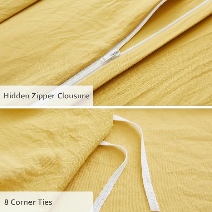 Oli Anderson Mist Yellow Duvet Cover King Size - Image 4