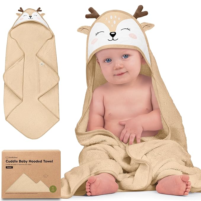 KeaBabies Hooded Baby Towel for Newborn by KeaBabies