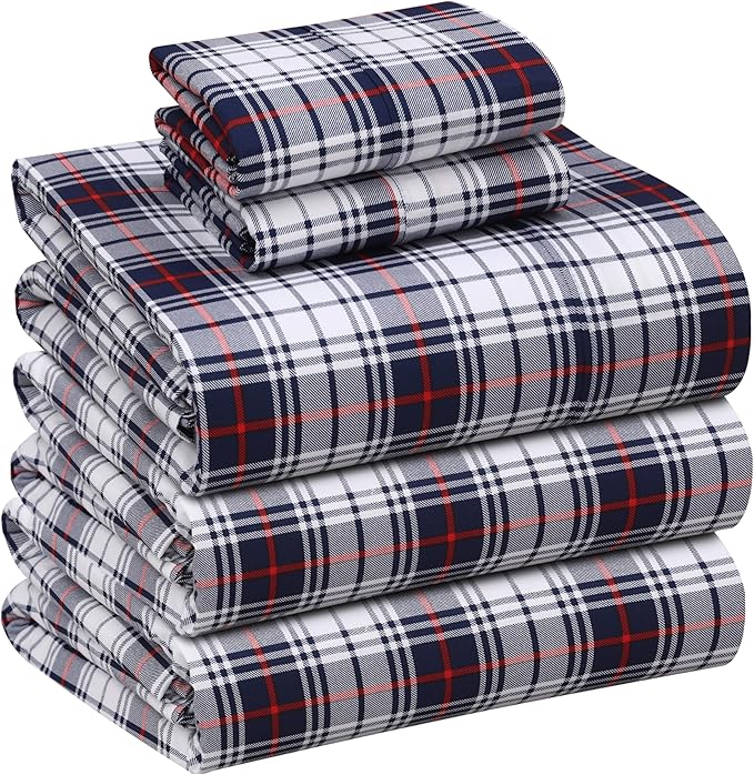RUVANTI 100% Cotton Sheets – Split King Size Percale Bedding, Cooling & by Ruvanti