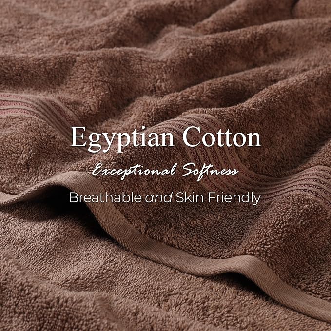 Superior Egyptian Cotton 8-Piece Towel Set, Guest Bath Decor Essentials - Image 7
