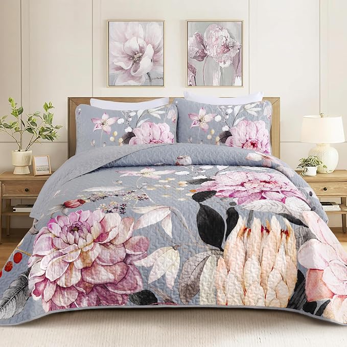 Drucon Floral Quilt Queen Size by DRUCON