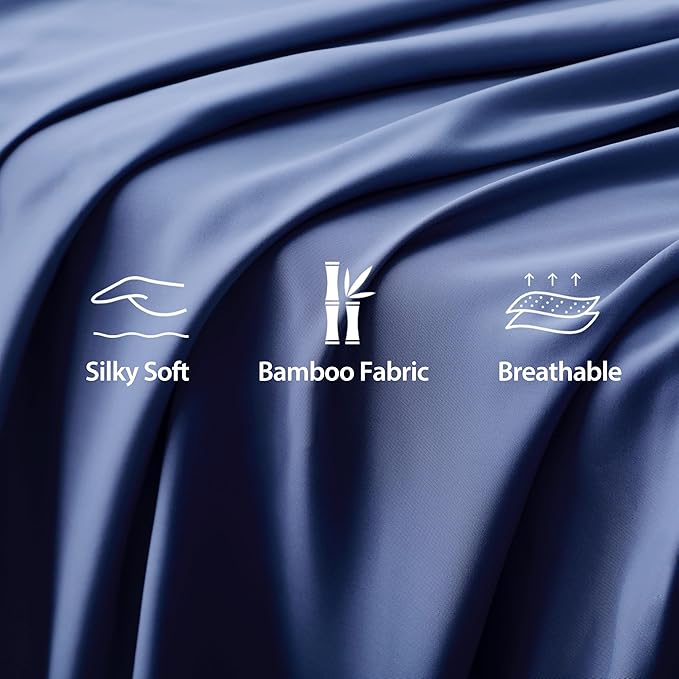 Bamboo Viscose Flat Sheets Only, Sateen Weave Queen Size Flat Sheet Only - Image 3