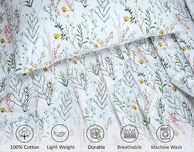 RUVANTI 100% Cotton Sheets – Twin Size Percale Bedding, Cooling & Breathable - Image 4