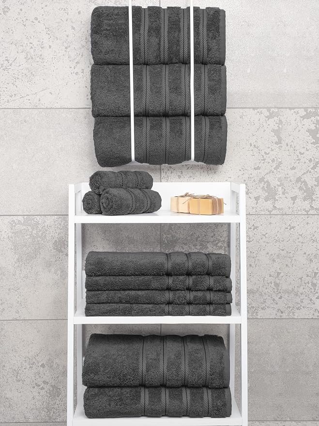 American Soft Linen Luxury 4 Piece Bath Towel Set, 600 GSM 100% Cotton Turkish - Image 7