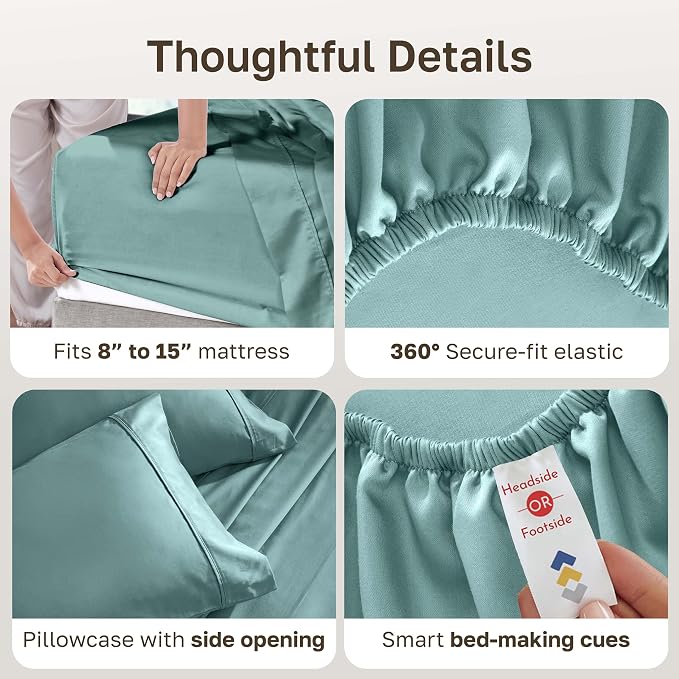 California Design Den Soft 100% Cotton Sheets Twin XL Size Set, 400 Thread - Image 6