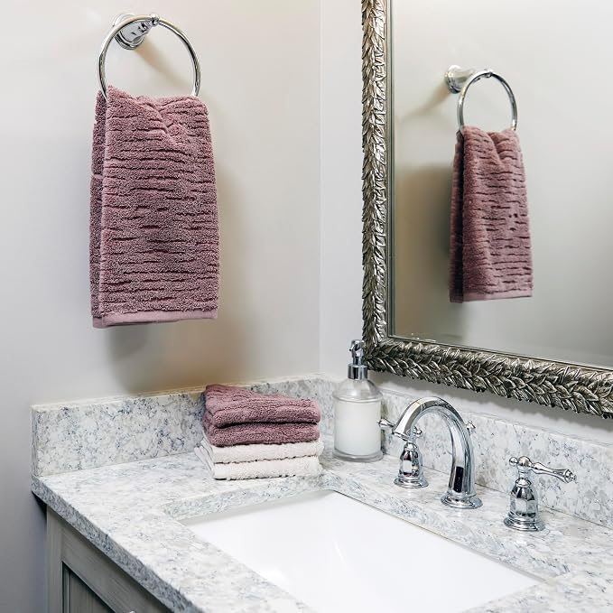 SKL Home CloudSoft Cotton Luxury 2-Piece Hand Towel Set, Soft Plum - Image 3