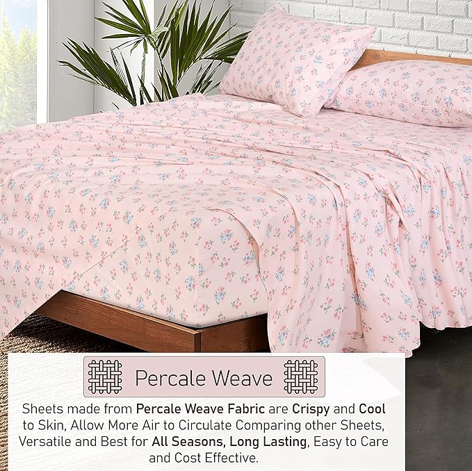 RUVANTI 100% Cotton Sheets – King Size Percale Bedding, Cooling & Breathable - Image 3
