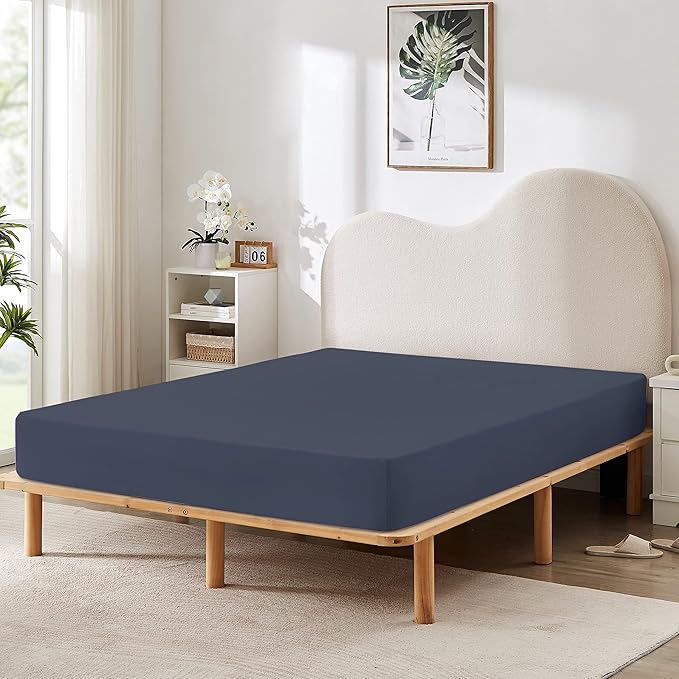 HBHLFZ Queen Fitted Sheet Only, Soft Breathable Bottom Sheet by HBHLFZLuxuryHomeLife