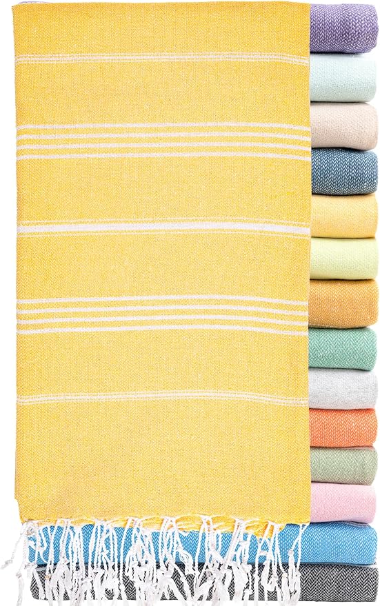 Ray Silver Turkish Beach Towel – 100% Cotton 40x71 Quick Dry Oversized Sand by RaySilver