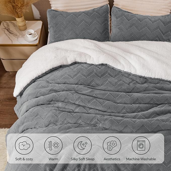 BEDELITE Fluffy California King Size Comforter Set - Image 6