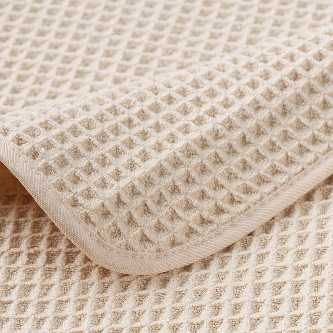 POLYTE 430 GSM Microfiber Quick Dry Lint Free Oversize Bath Towel Set, 6 Piece - Image 7