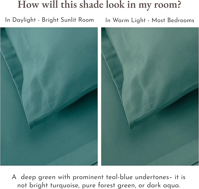 California Design Den Natural 100% Cotton Bed Sheets Full Size Bed Set - Image 5