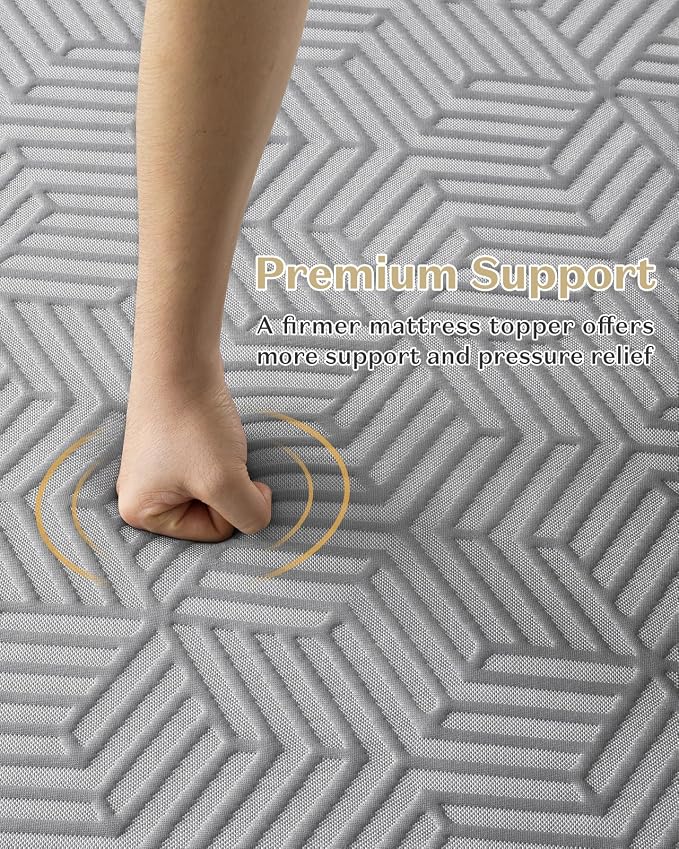 BedStory Extra Firm Mattress Topper Queen Size - Image 2