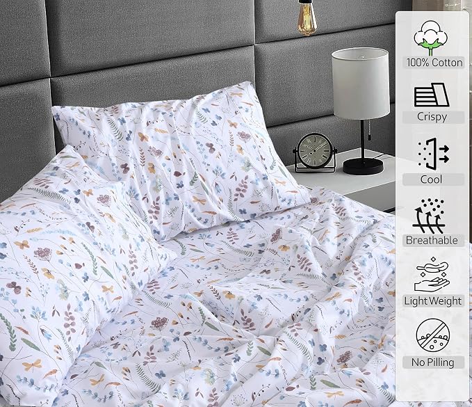 RUVANTI 100% Cotton Sheets – Queen Size Percale Bedding, Cooling & Breathable - Image 3