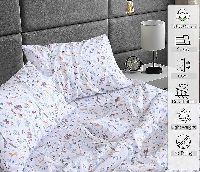RUVANTI 100% Cotton Sheets – California King Percale Bedding, Cooling & - Image 3