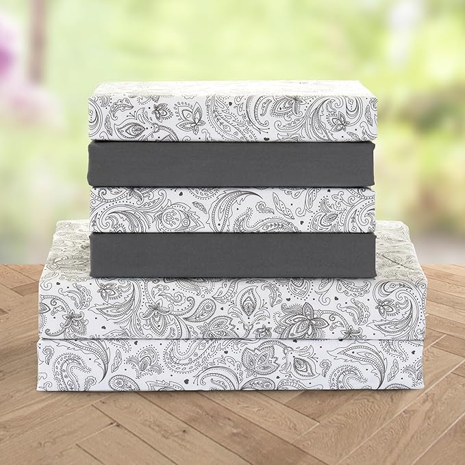 Elegant Comfort Luxury Soft Bed Sheets Paisley Pattern by ELEGANTCOMFORT