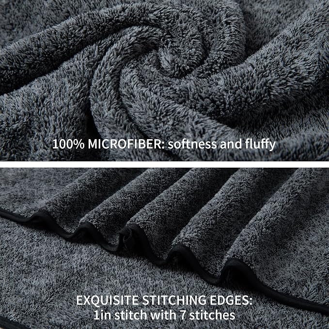 Ultra Soft Bath Towel Set, 12 Piece Family Bathroom Towel Set - Image 4