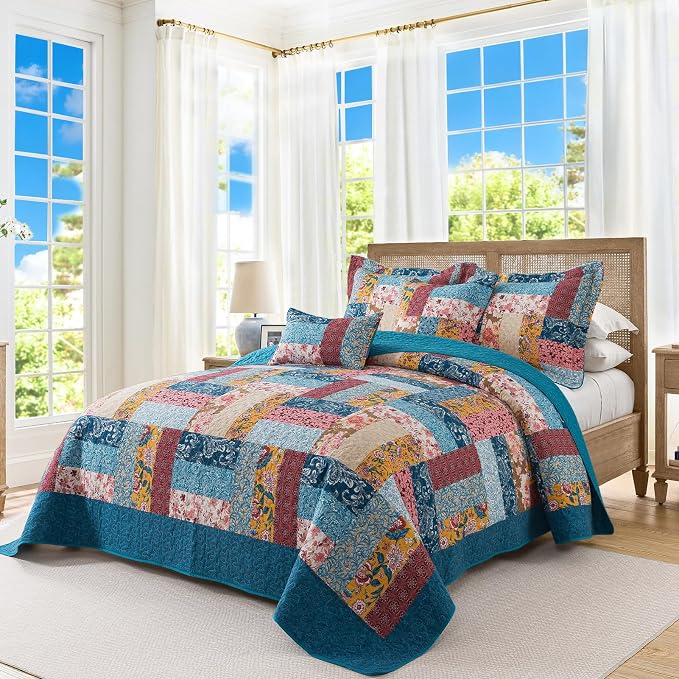 BEDIFANY Cotton California King Quilt Set - Image 2