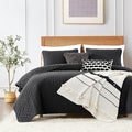 ROARINGWILD Black King Size Quilt Bedding Sets by ROARINGWILD