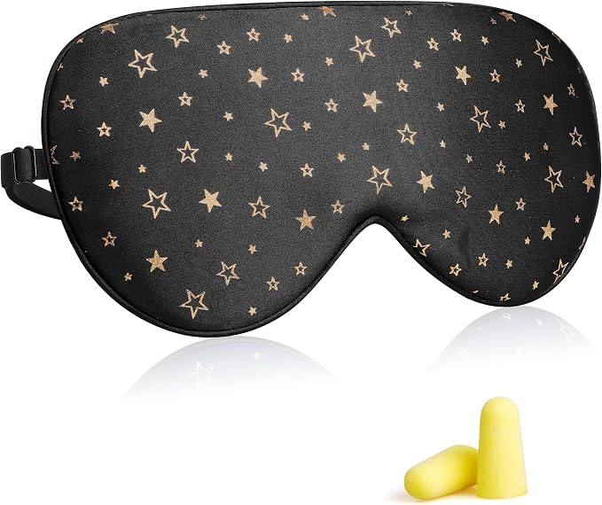 Silk Sleep Eye Mask for Men Women, Comfortable Super Soft Eye Mask by JersySlumber