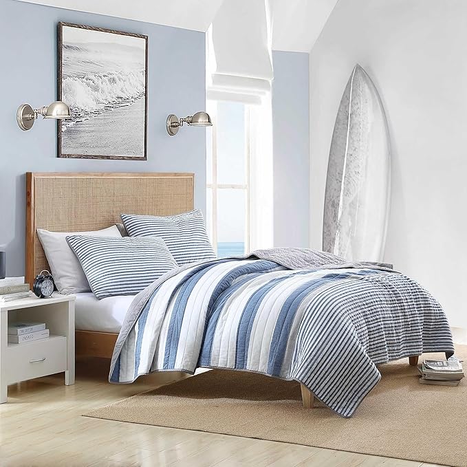 Nautica - Twin Quilt Set, Reversible Cotton Bedding - Image 6