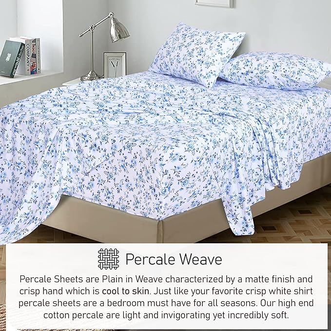 RUVANTI 100% Cotton Sheets – California King Percale Bedding, Cooling & - Image 5