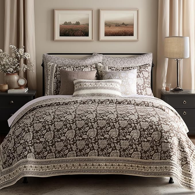 Levtex Home Adare Cocoa Reversible Full/Queen Quilt Set and 2 Pillow Shams by LevtexHome