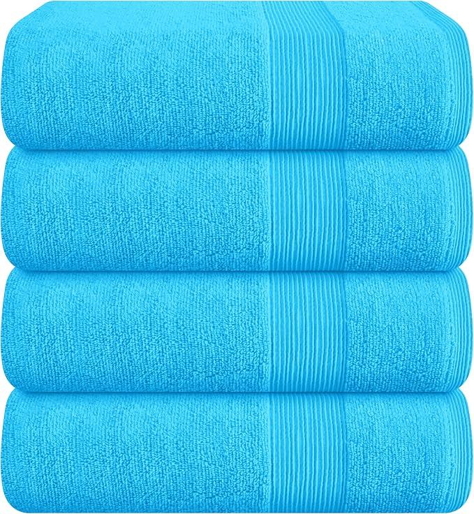 Belizzi Home 4 Pack Bath Towel Set 27x54, 100% Ring Spun Cotton, Ultra Soft by Unknown