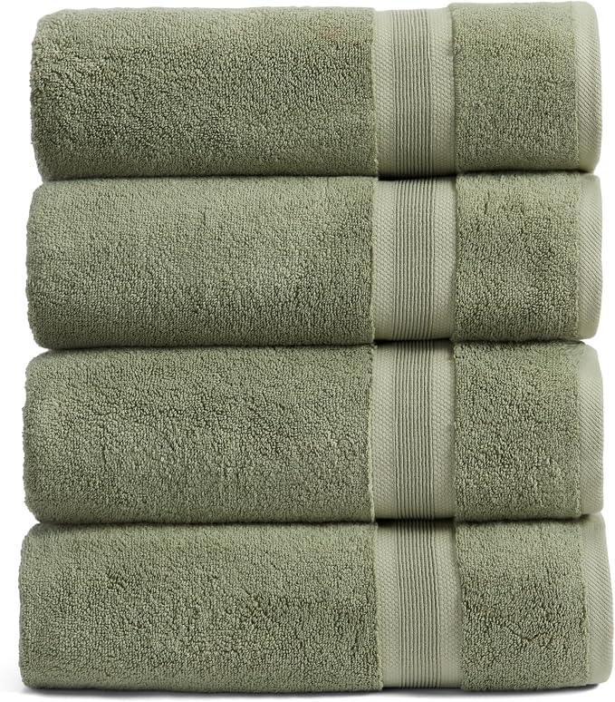 Springtree Home Luxury Viscose from Bamboo Bath Towel Set of 4 | 35% Viscose by SpringtreeHome