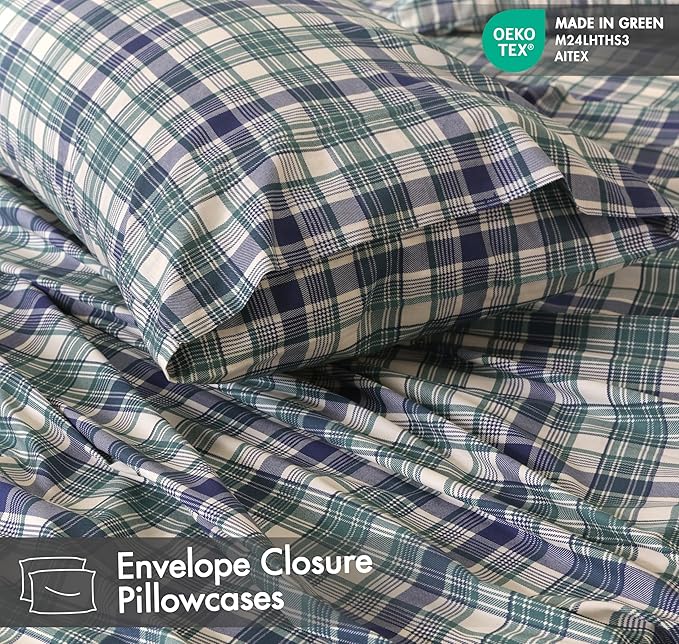 RUVANTI 100% Cotton Sheets – California King Percale Bedding, Cooling & - Image 5
