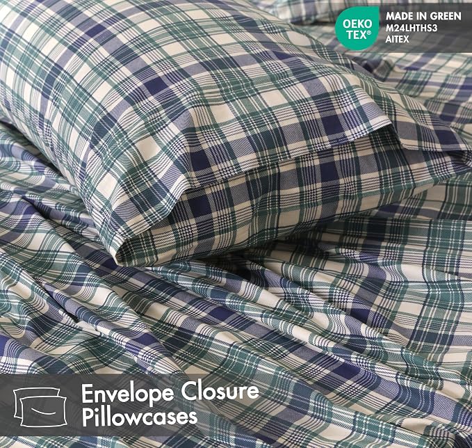 RUVANTI 100% Cotton Sheets – Twin XL Size Percale Bedding, Cooling & Breathable - Image 5