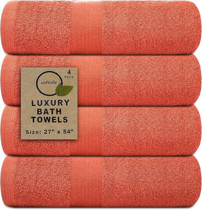 Softolle Luxury Bath Towels Set of 4 | Towels by Softolle