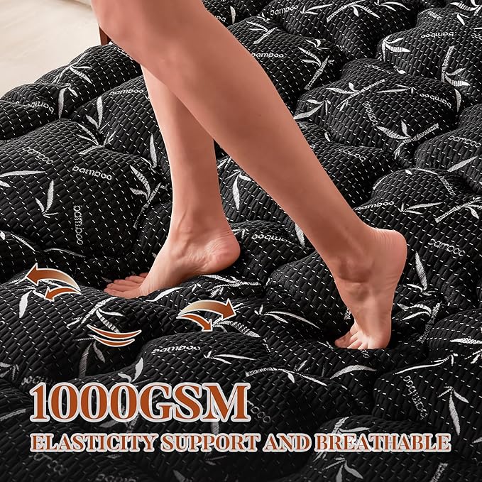 PRIMESOFT 100% Waterproof Queen Size Mattress Topper, Thick Pillow Top Mattress - Image 5