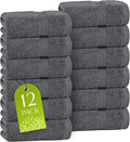 White Classic Dark Gray Washcloths Set by WhiteClassic