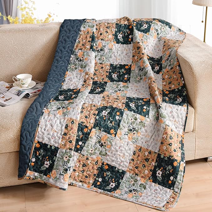 Exclusivo Mezcla 50"x 60" Quilted Throw Blanket- Microfiber Quilt Throw - Image 6