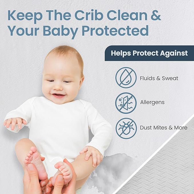 SafeRest Waterproof Crib Size Mattress Protector - Image 3