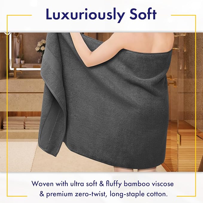 Alusa Home Ultra Soft & Plush Viscose from Bamboo Bath Towels - Image 2
