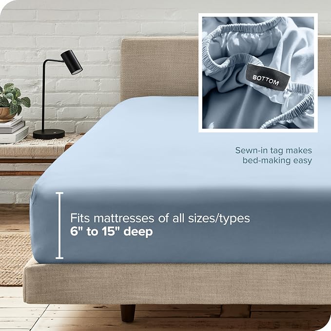 Bare Home Fitted Bottom Sheet Full XL Size - Image 6