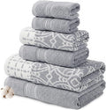 Modern Threads Monroe 6-Piece 100% Cotton Towel Set – Reversible Yarn Dyed by ModernThreads