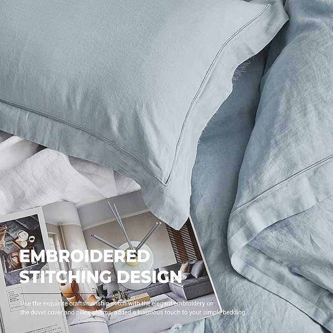 Simple&Opulence 100% Washed Linen Duvet Cover - Image 3