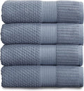 NY Loft 100% Cotton Bath Towel Set of 4 | Blue Towels | Oeko-TEX® Standard 100 by NYLoft