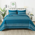 Andency Teal Twin Quilt Set, 2 Pieces Boho Lightweight Soft Striped Bedspread by Andency