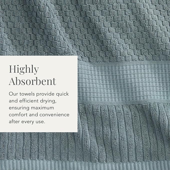 NY Loft 100% Cotton Hand Towel 6 Pack Hand Towel Set | Super Soft & Absorbent - Image 7