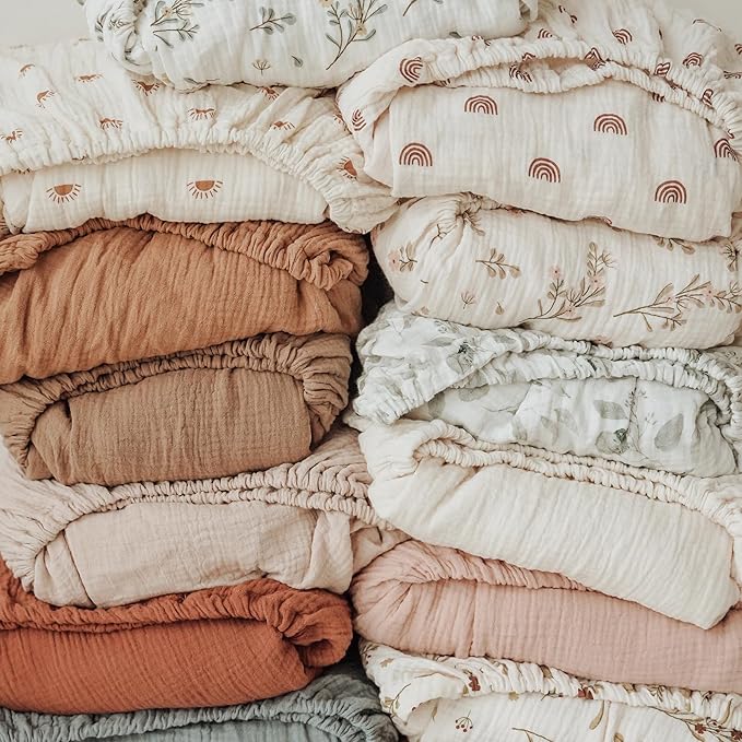 Konssy Muslin Crib Sheets for Girl Boy - Image 7